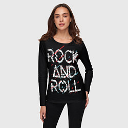 Лонгслив женский Rock And Roll, цвет: 3D-принт — фото 2