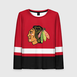 Лонгслив женский Chicago Blackhawks, цвет: 3D-принт