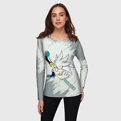 Лонгслив женский SONIC SILVER, цвет: 3D-принт — фото 2