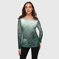 Лонгслив женский Туманный лес, цвет: 3D-принт — фото 2
