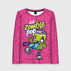 Лонгслив женский Зомби диета граффити, цвет: 3D-принт