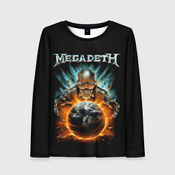 Лонгслив женский Megadeth, цвет: 3D-принт