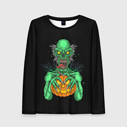 Лонгслив женский Halloween Zombie, цвет: 3D-принт