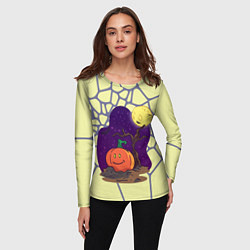 Лонгслив женский Halloween Мозайка, цвет: 3D-принт — фото 2