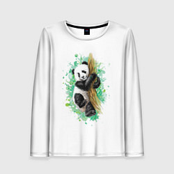 Лонгслив женский Панда, цвет: 3D-принт