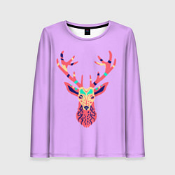 Лонгслив женский Олень, deer, цвет: 3D-принт