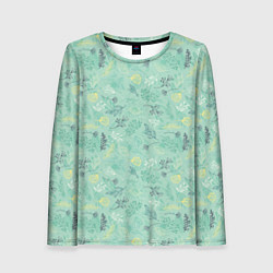 Лонгслив женский Гербарий, цвет: 3D-принт