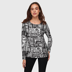 Лонгслив женский Бесконечный город, цвет: 3D-принт — фото 2