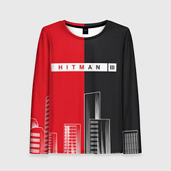 Лонгслив женский Hitman III - Город, цвет: 3D-принт