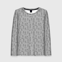 Лонгслив женский Шахматы, цвет: 3D-принт