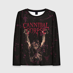 Лонгслив женский Cannibal Corpse Skeleton, цвет: 3D-принт