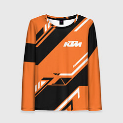 Лонгслив женский KTM КТМ SPORT, цвет: 3D-принт