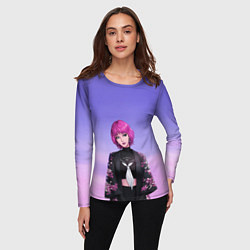 Лонгслив женский ANIME GIRL, цвет: 3D-принт — фото 2