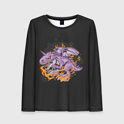 Женский лонгслив Дракон в огне