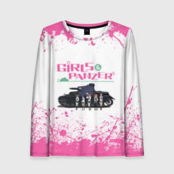Лонгслив женский Девушки и танки Pink Z, цвет: 3D-принт