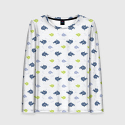 Лонгслив женский Рыбы, цвет: 3D-принт