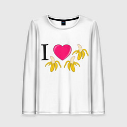 Женский лонгслив I LOVE BANANAS