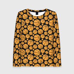 Лонгслив женский Баскетбольные Мячи, цвет: 3D-принт