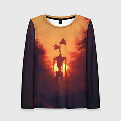 Лонгслив женский СИРЕНОГОЛОВЫЙ ORANGE, цвет: 3D-принт