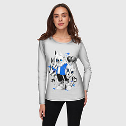 Лонгслив женский Санс и его мальчик, цвет: 3D-принт — фото 2