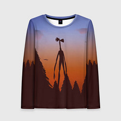 Лонгслив женский Сиреноголовый Siren Head Лес, цвет: 3D-принт