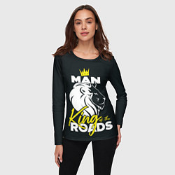 Лонгслив женский Man king of the roads, цвет: 3D-принт — фото 2