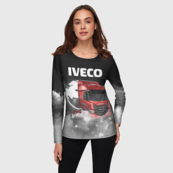 Лонгслив женский Iveco truck, цвет: 3D-принт — фото 2