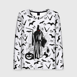Лонгслив женский Хэллоуин, Grim Reaper, цвет: 3D-принт
