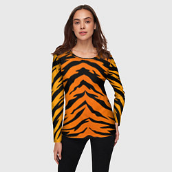 Лонгслив женский Шкура тигра, цвет: 3D-принт — фото 2