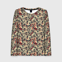 Лонгслив женский Кровавые Черепа, цвет: 3D-принт