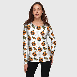 Лонгслив женский Patern Halloween 26, цвет: 3D-принт — фото 2