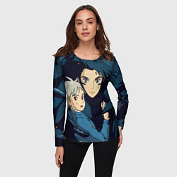 Лонгслив женский Ходячий замок Софи и Хаул летят, цвет: 3D-принт — фото 2