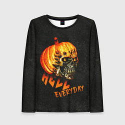 Женский лонгслив Helloween череп тыква scull pumkin