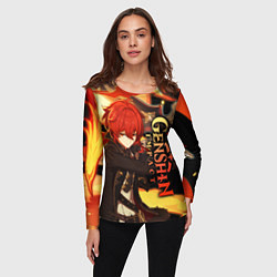 Лонгслив женский Геншин импакт: Дилюк, цвет: 3D-принт — фото 2