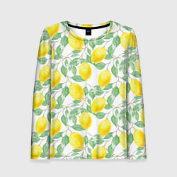 Лонгслив женский Лимоны 3d, цвет: 3D-принт