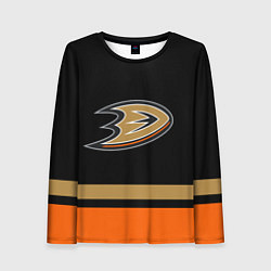 Лонгслив женский Anaheim Ducks Анахайм Дакс, цвет: 3D-принт
