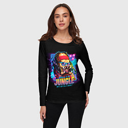 Лонгслив женский Predator in the jungle, цвет: 3D-принт — фото 2