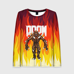 Женский лонгслив DOOM IMP FIRE AND MONSTER