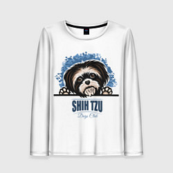 Лонгслив женский Ши-Тцу Shih-Tzu, цвет: 3D-принт