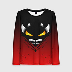 Лонгслив женский Geometry Dash: Demon Smile, цвет: 3D-принт