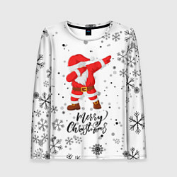 Женский лонгслив Santa Dabbing идет снег