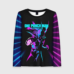 Лонгслив женский Неоновый Сайтама One Punch-Man, цвет: 3D-принт