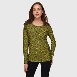 Лонгслив женский Кобра Кай Паттерн Cobra Kai Pattern, цвет: 3D-принт — фото 2