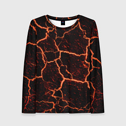 Лонгслив женский Раскаленная лаваhot lava, цвет: 3D-принт