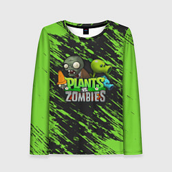 Женский лонгслив Plants vs Zombies персонажи