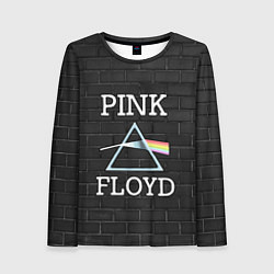 Лонгслив женский PINK FLOYD LOGO - ПИНК ФЛОЙД ЛОГОТИП, цвет: 3D-принт