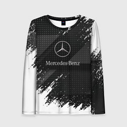 Лонгслив женский Mercedes-Benz - Темный, цвет: 3D-принт