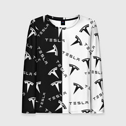 Лонгслив женский Tesla Black & White, цвет: 3D-принт