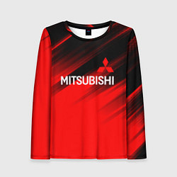 Лонгслив женский Mitsubishi - Red Sport, цвет: 3D-принт