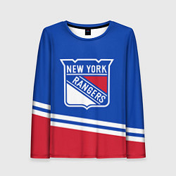 Лонгслив женский New York Rangers Нью Йорк Рейнджерс, цвет: 3D-принт